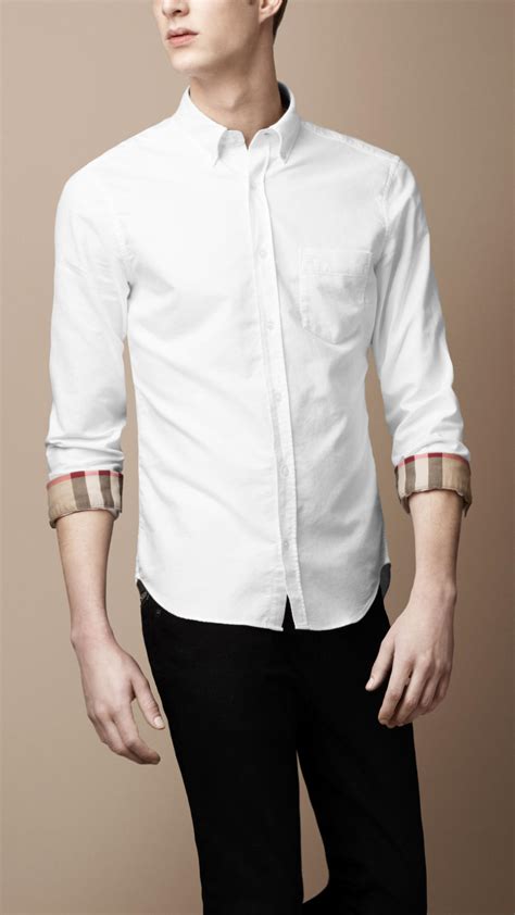 all white Burberry shirt